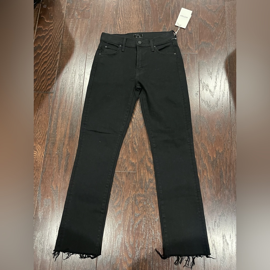 Mother Jeans Women Ptich The Rascal Ankle Fray Denim Straight Leg 25 New